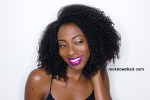 Wash-n-go using Camille Rose Naturals products. 