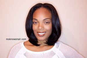 Cherie's natural hair styled with Aveda, Motions and FI Heat tools.